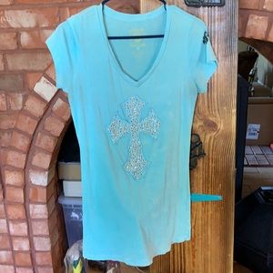Velvet Stone Cross Tee